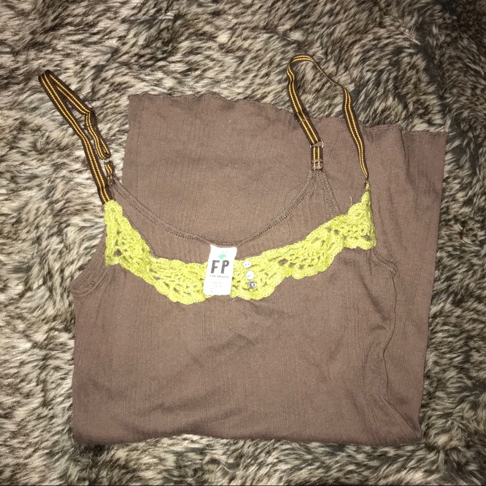 🌸 FREE PEOPLE brown tank